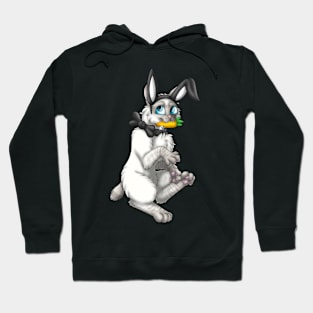 Bobtail BunnyCat: Fawn Lynx Point (Black) Hoodie